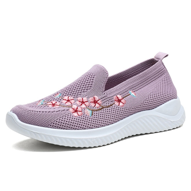 HG- Breathable Floral Mesh Comfort Sneakers